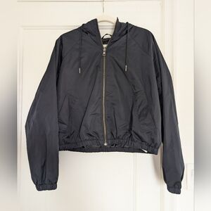 Abercrombie & Fitch YPB Lightweight Hooded Windbreaker Jacket - Black